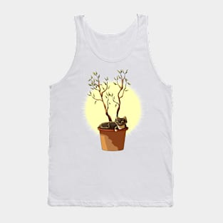 Cat Plant Tank Top